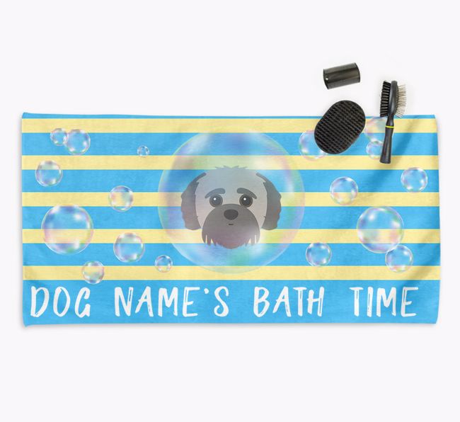 'Bathtime' Personalised Towel for your {breedCommonName}